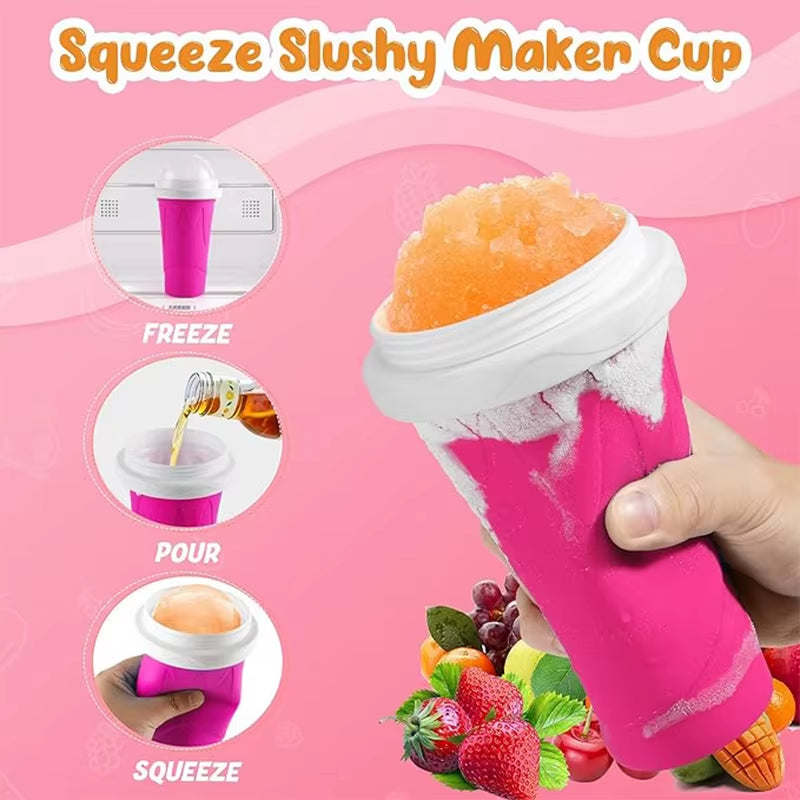 Magic Quick Frozen Smoothies Cup Cooling Cup Slushy Cup Homemade Milk Shake Maker Cooling Cup Squee DIY Birthday Gifts for Kids